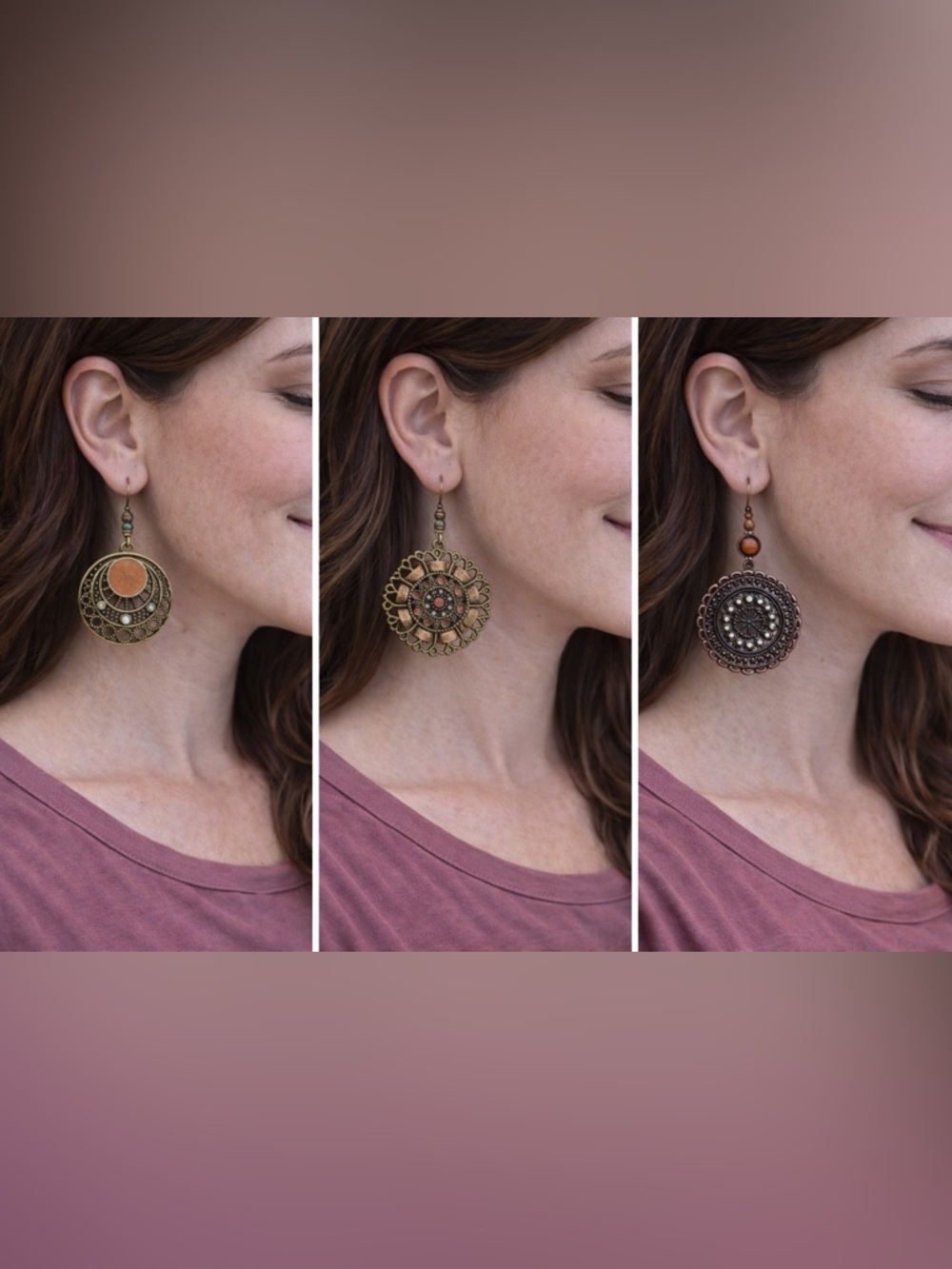 Boho Earrings Set Trio #2035 - Picture 2 of 2